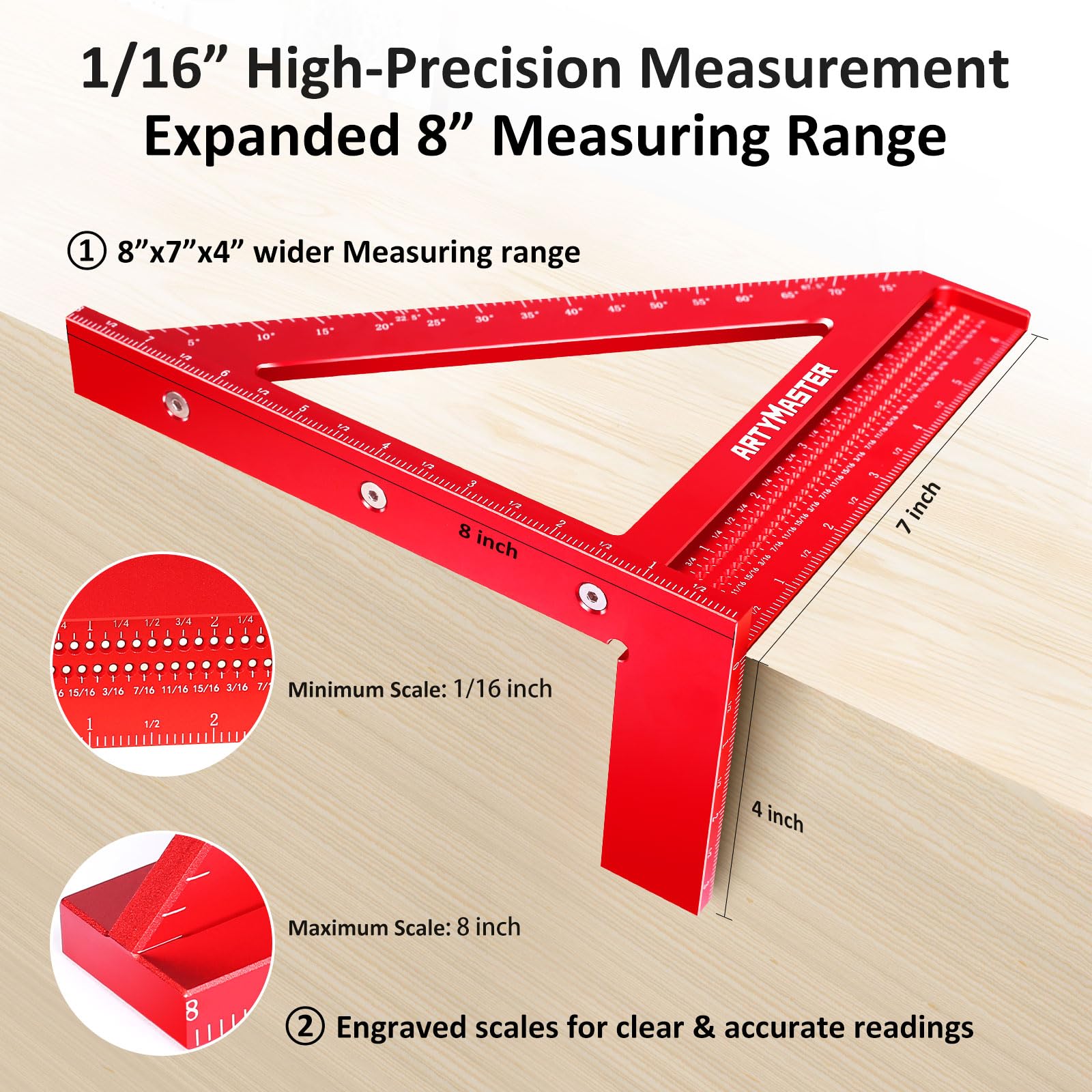ARTYMASTER WT103B aluminum alloy body offers durable, rust-resistant construction