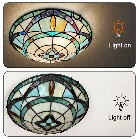 ARTZONE entryway foyer light welcomes guests with classic Tiffany charm
