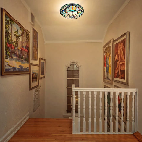 ARTZONE Tiffany lighting as a collectible-style decor piece for arts and crafts