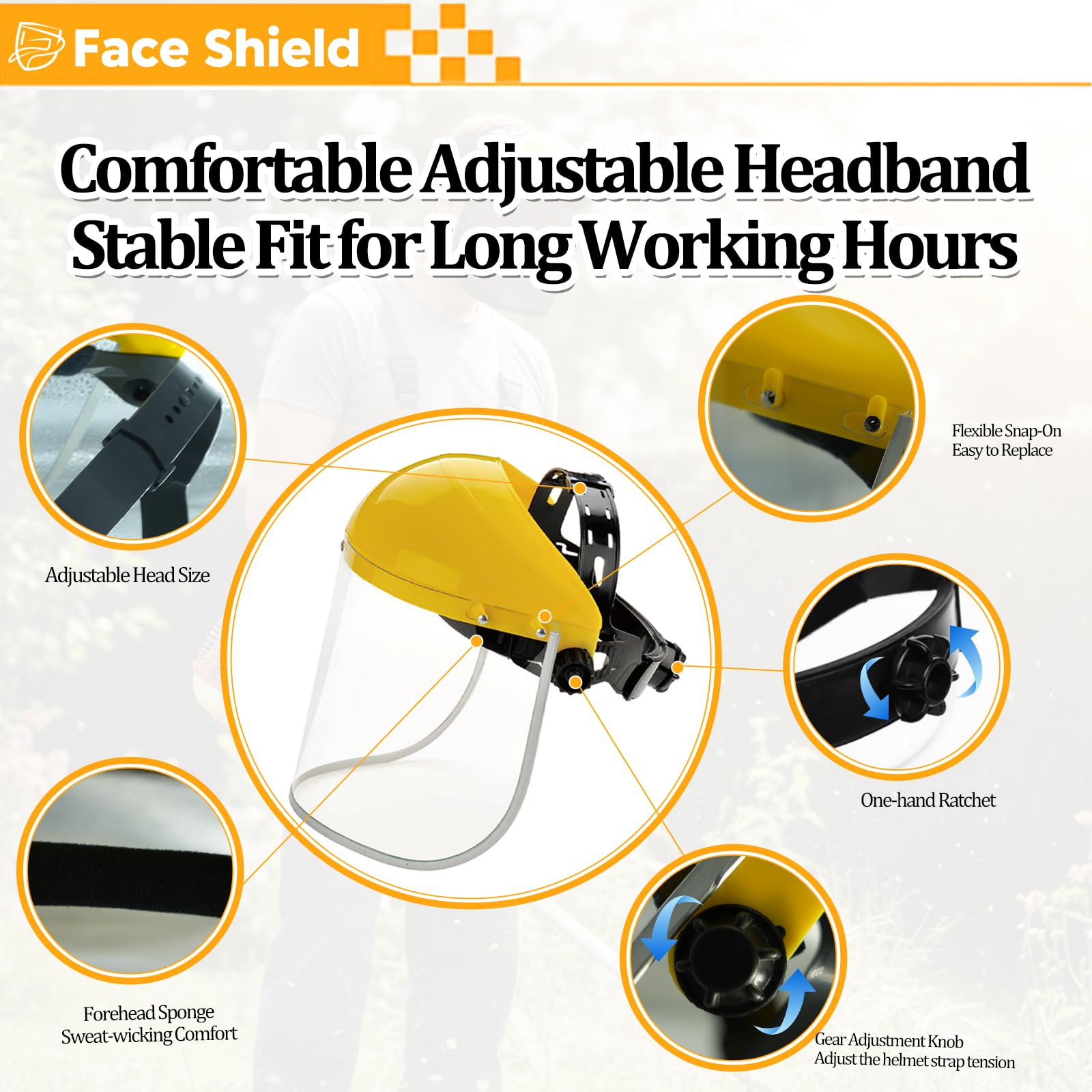 Ascavs face shield ANSI Z87.1 tested for impact protection