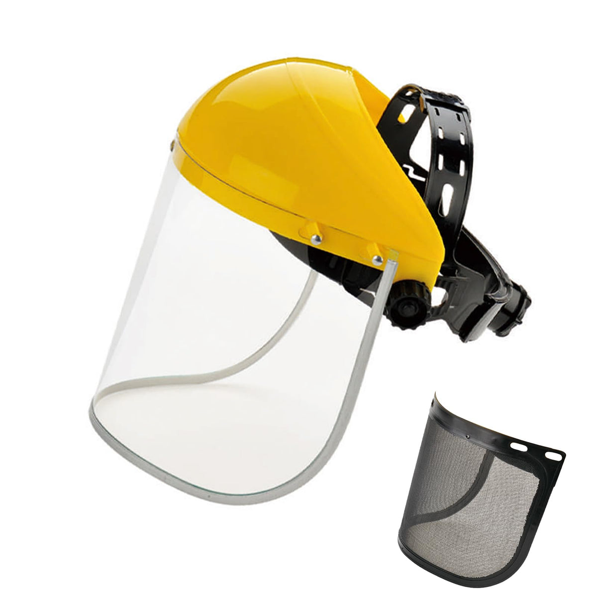 Ascavs face shield with clear visor for full-face protection during grinding