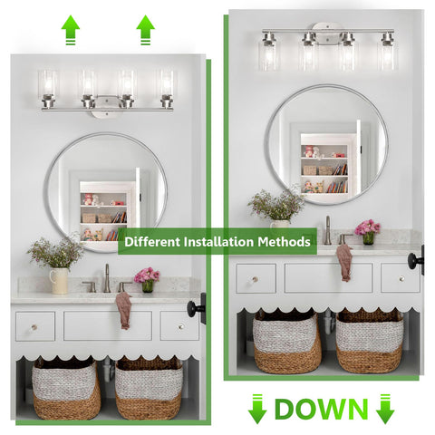 Ascher 26-inch vanity light with wide coverage enhances mirrors and vanity spaces