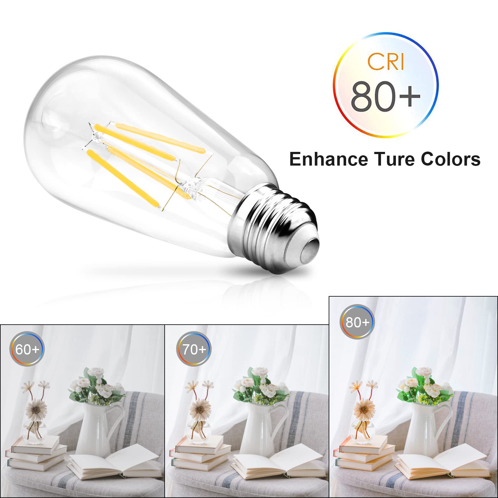 Ascher ST58 filament bulbs offer long life and cozy illumination