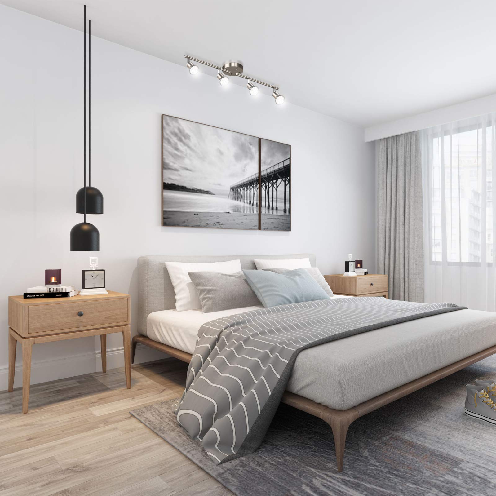 Bedroom setups gain relaxing ambiance with adjustable beam angles.
