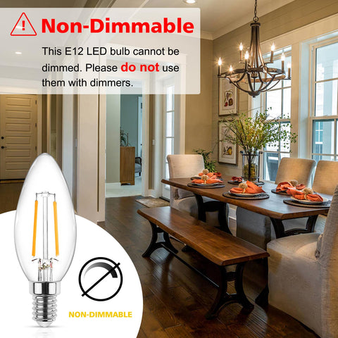 Ascher E12 LED bulb for wall sconces with true colors under warm light
