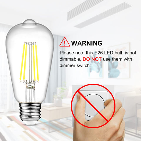 Ascher clear glass Edison bulbs demonstrate retro charm and energy efficiency.