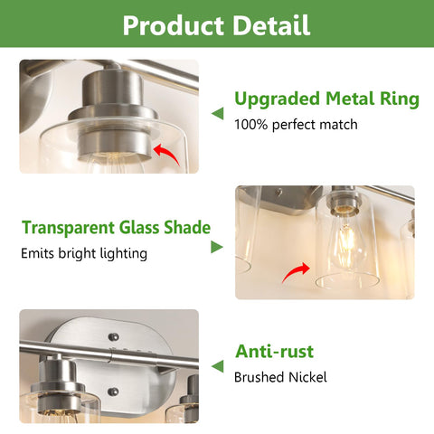 Ascher clear glass shades diffuse light softly for comfortable ambience