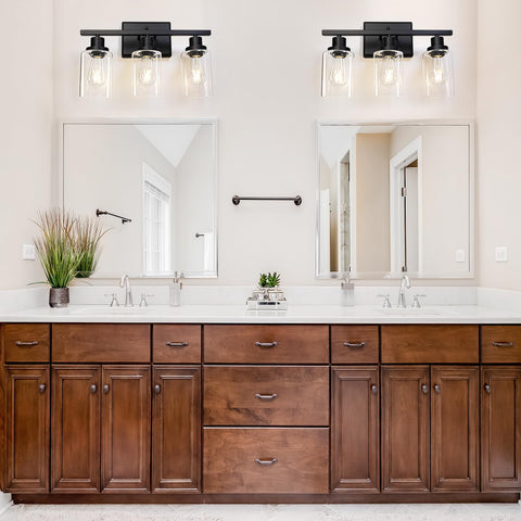 Ascher installation-ready vanity light with included hardware.