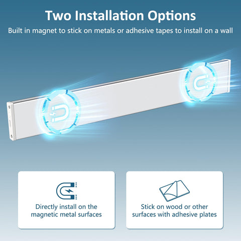 Ascher installation plates enabling magnetic mounting and placement