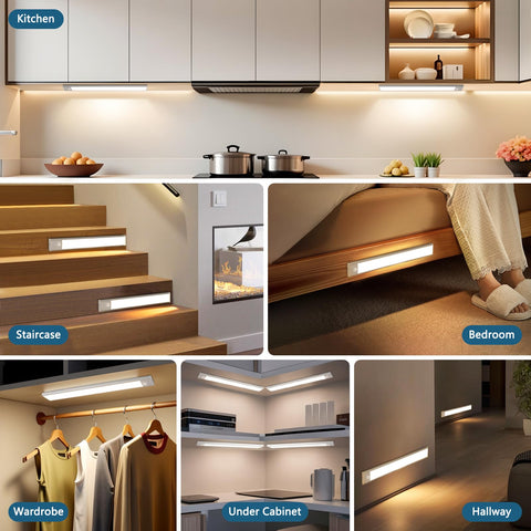 Ascher two-pack setup suitable for shelves, pantries, and stairs