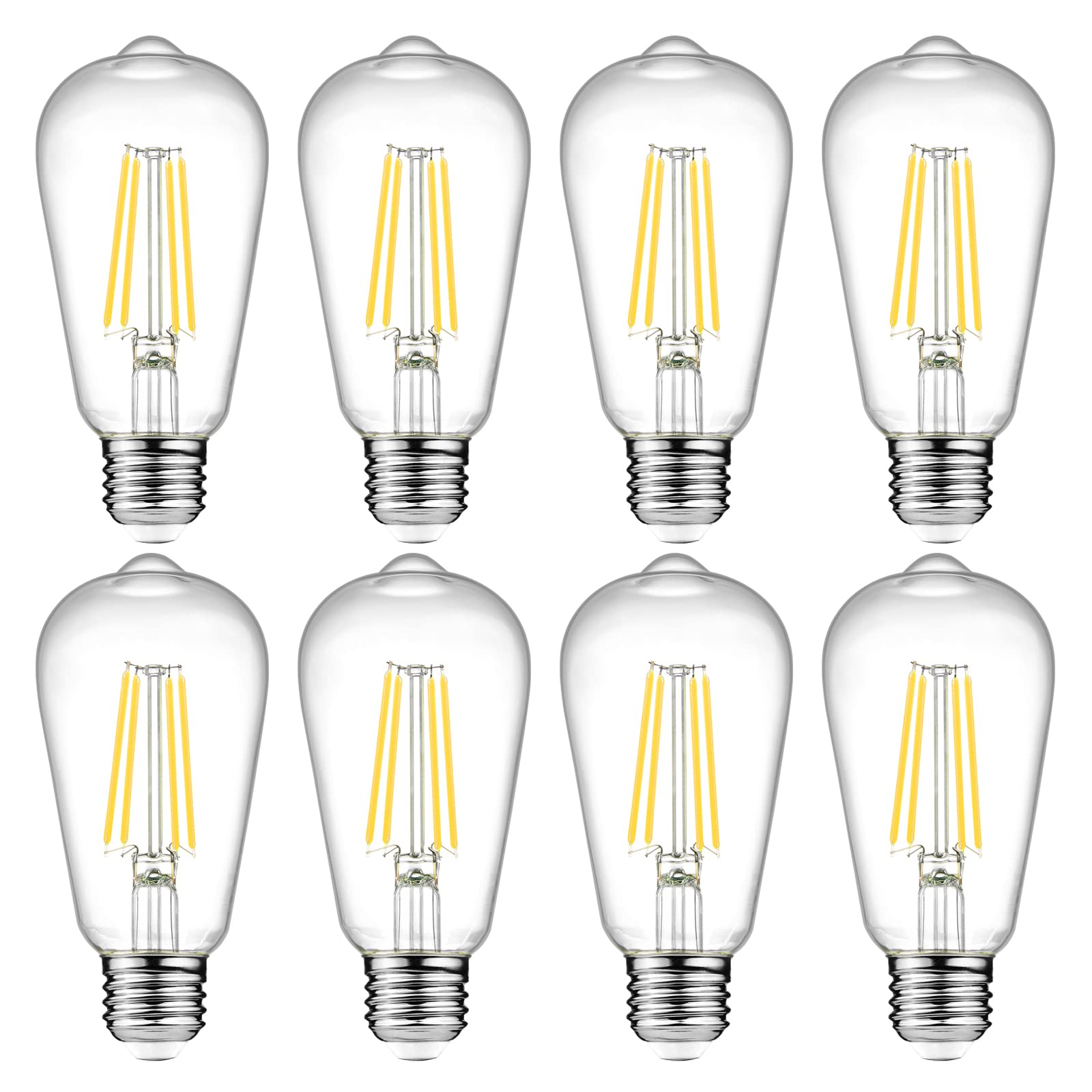 Ascher LED Edison bulb with clear glass delivers vintage style and even illumination.