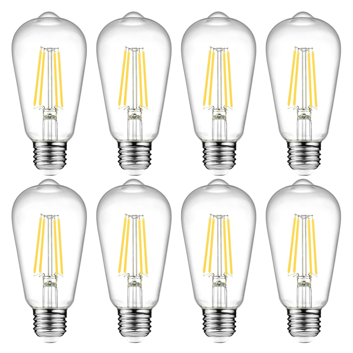 Ascher LED Edison bulb with clear glass delivers vintage style and even illumination.