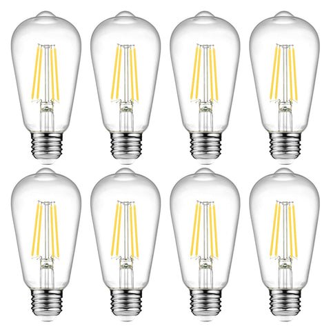 Ascher LED Edison bulb with clear glass delivers vintage style and even illumination.
