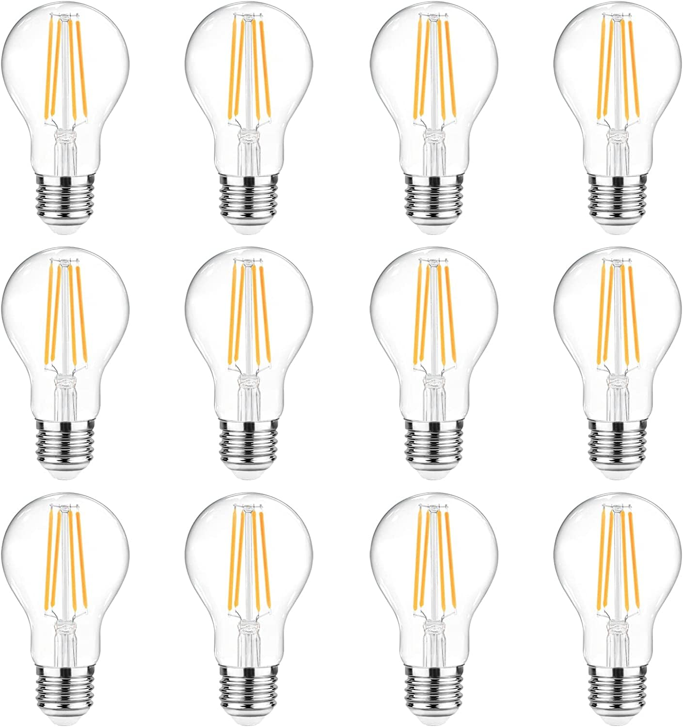 Ascher LED filament bulb clear glass 2700K warm glow for cozy spaces.