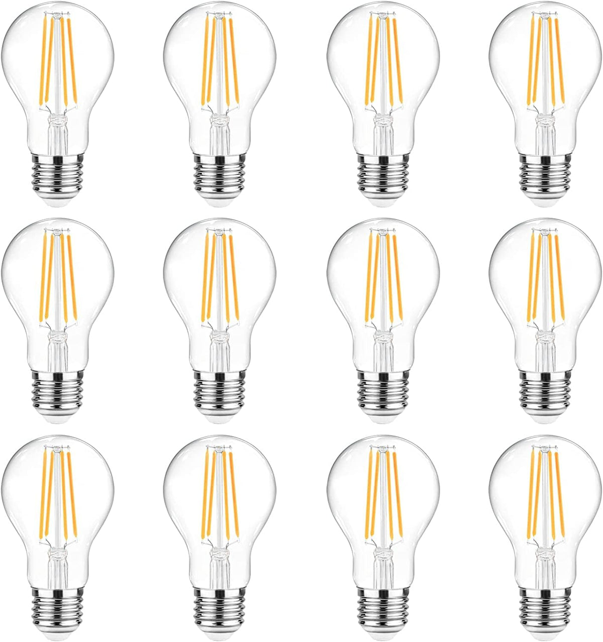 Ascher LED filament bulb clear glass 2700K warm glow for cozy spaces.