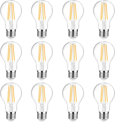 Ascher LED filament bulb clear glass 2700K warm glow for cozy spaces.