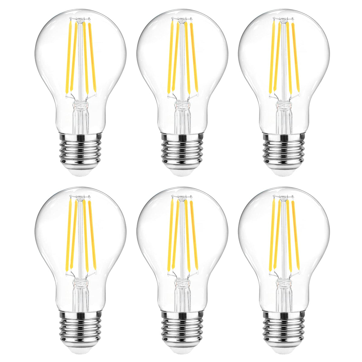 Ascher LED filament bulb with clear glass for classic style and 60W brightness