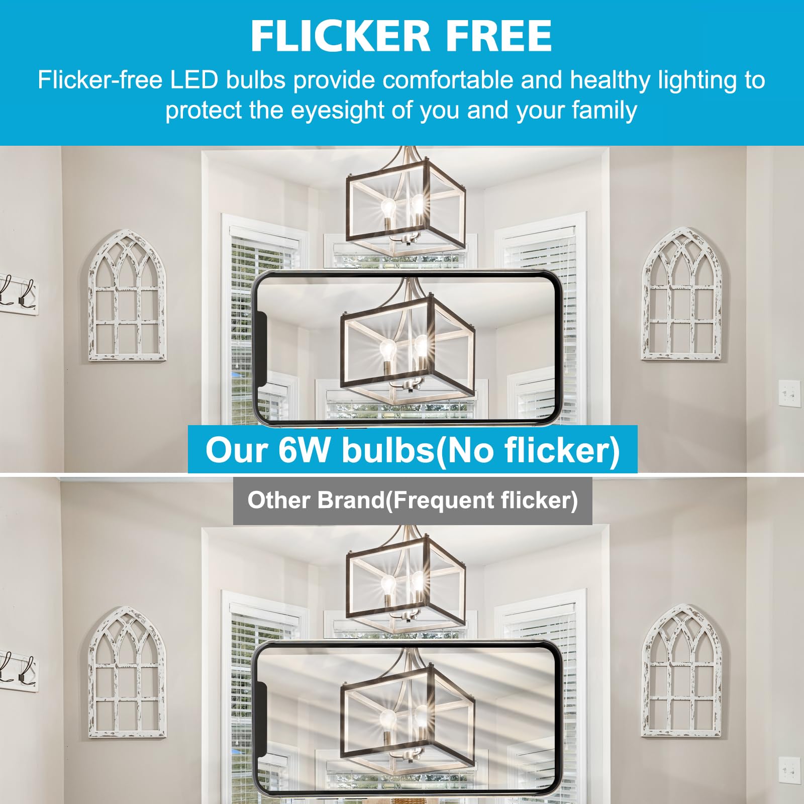 Ascher LED filament bulb in a pendant light for bright daylight glow