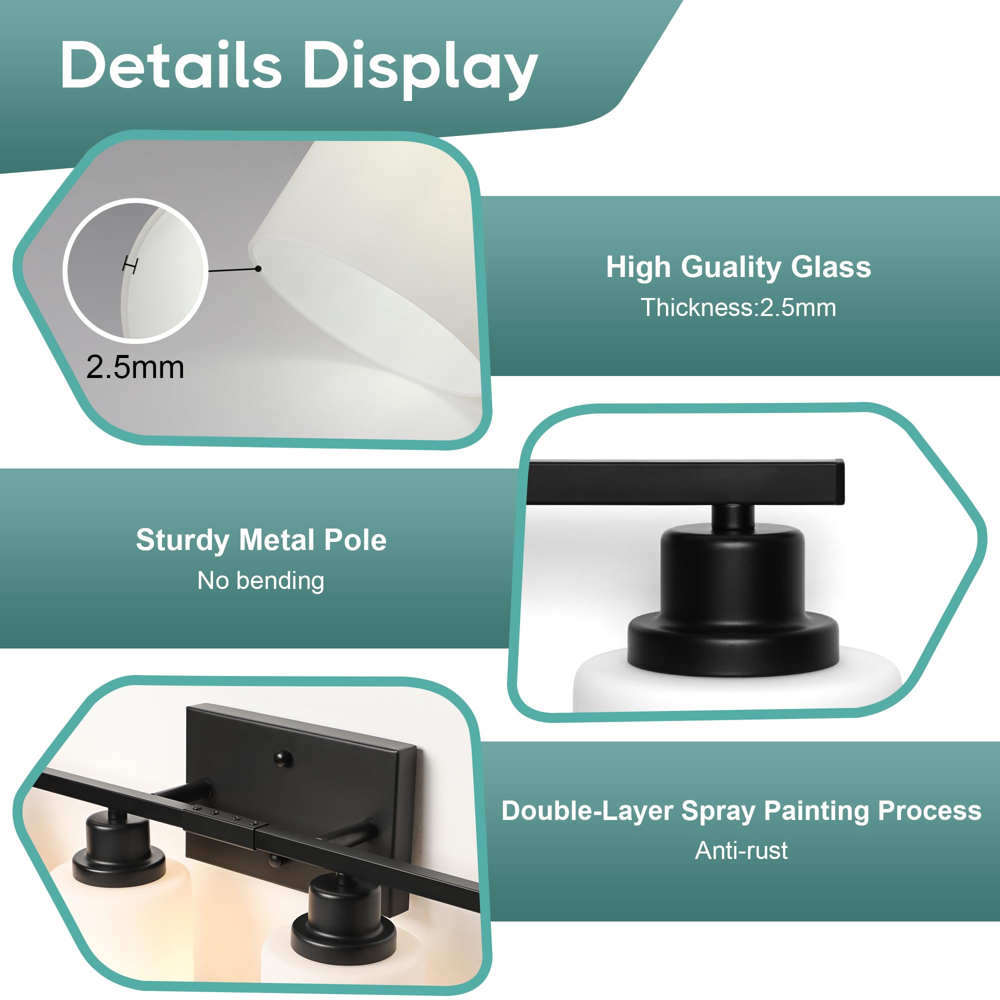 Ascher E26 socket enables LED, CFL, or incandescent bulbs for customizable brightness.