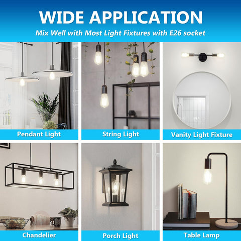 Ascher non-dimmable Edison bulb for steady, reliable lighting