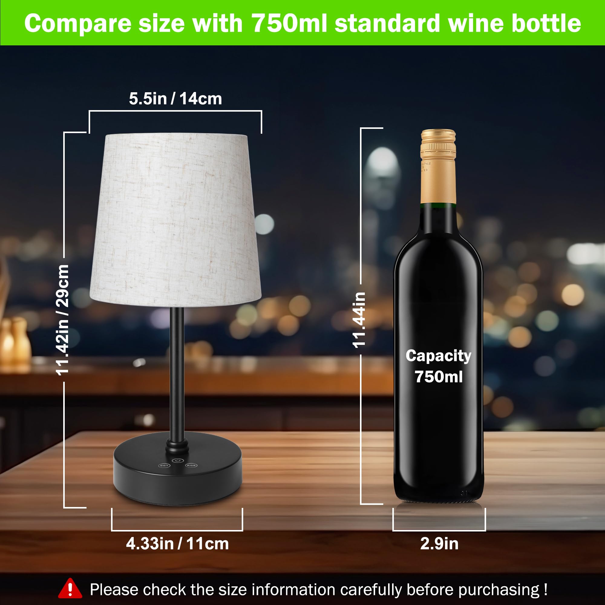 Ascher small cordless table lamp color cycle mode for dynamic mood lighting at parties