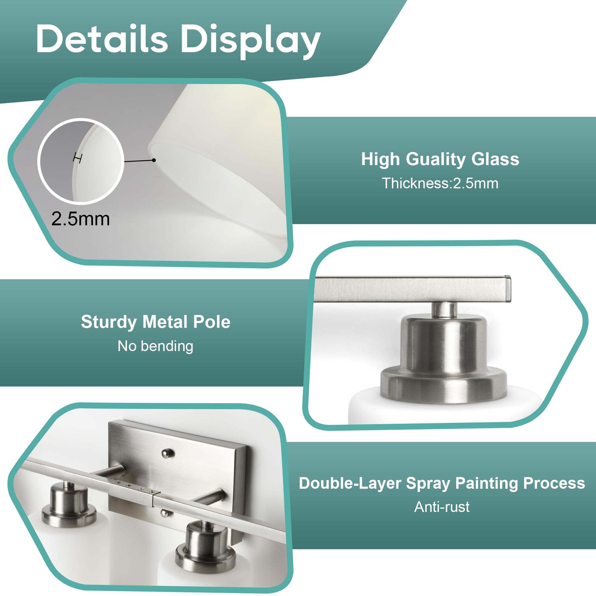 Ascher 26.8-inch vanity light delivers broad, uniform coverage
