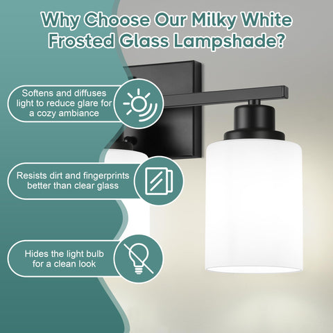 Ascher vanity light up-down installation offers flexible lighting effects.