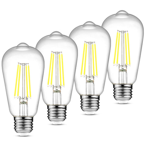 Ascher vintage LED Edison bulbs with clear glass for four-pack styling