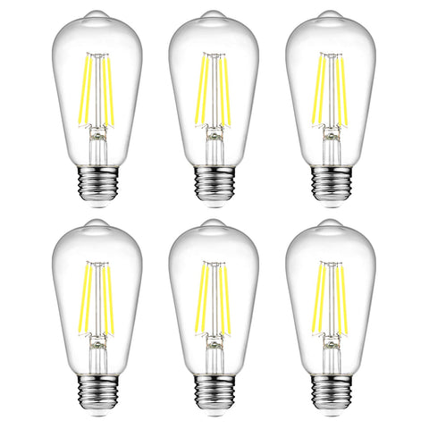 Ascher vintage LED Edison bulbs in clear glass create stylish decorative lighting for cozy ambience.