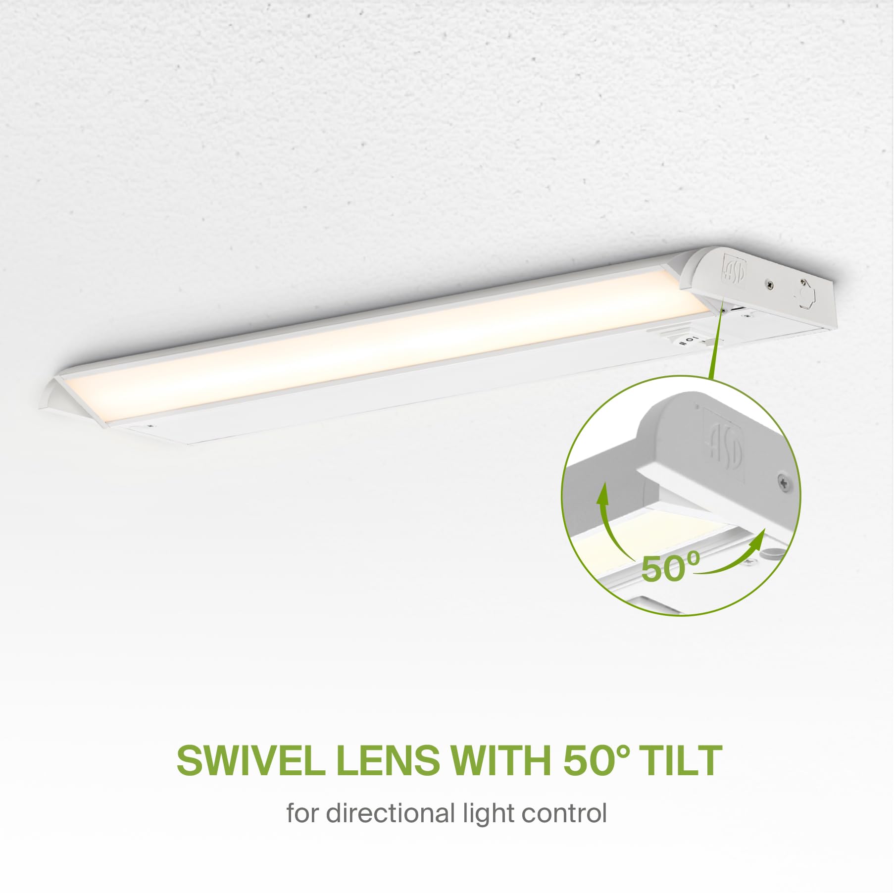 ASD hardwired or plug-in under-cabinet light with simple installation