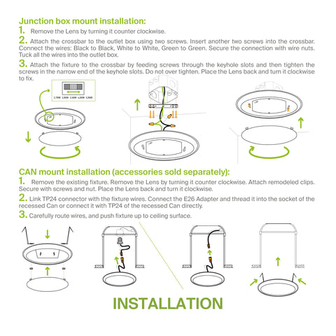 ASD LED disk light 6-inch quick-install with retrofit options.