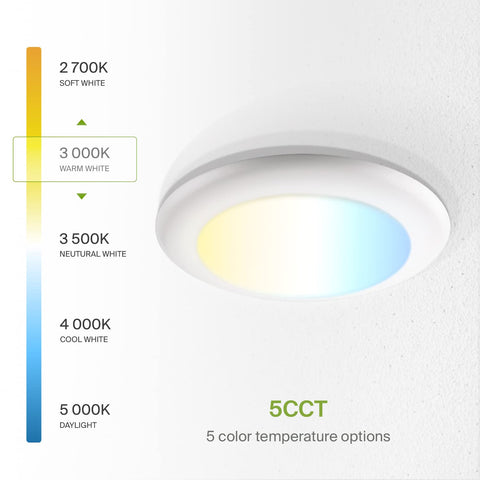 ASD LED disk light 6-inch suitable for wet locations in bathrooms.
