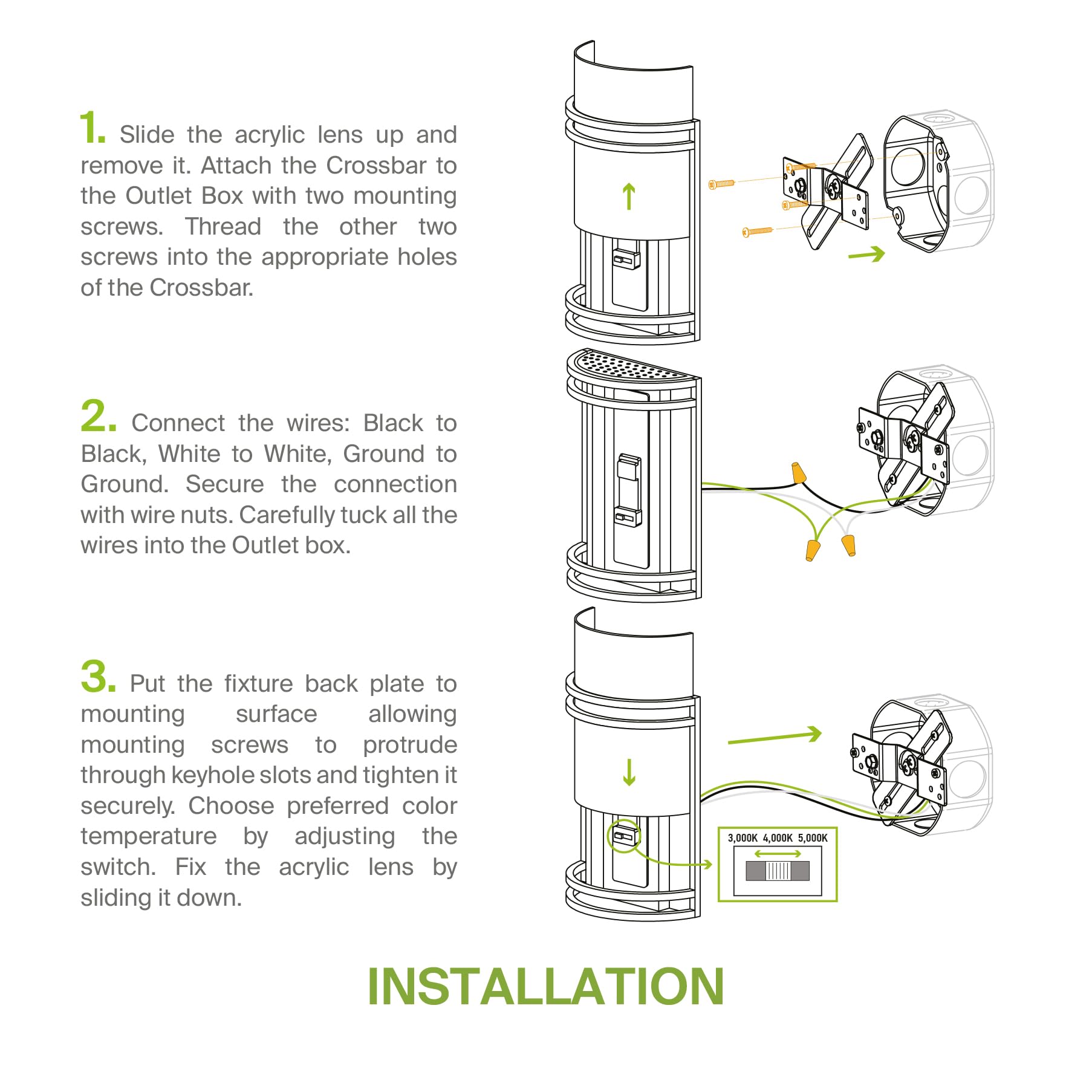 ASD LED wall light ETL-certified for safety and quality assurance