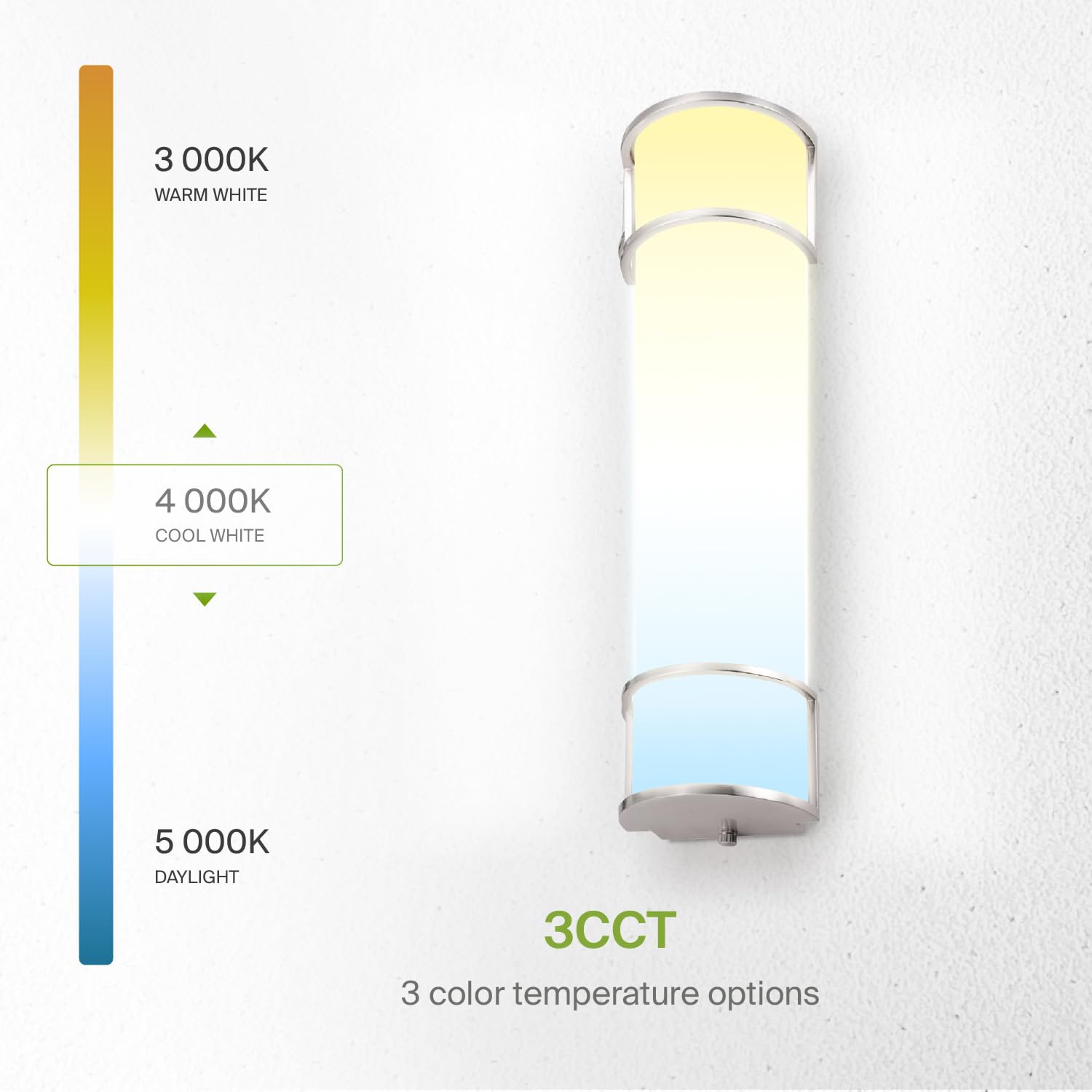 ASD vanity light with 50,000+ hour lifespan reduces maintenance
