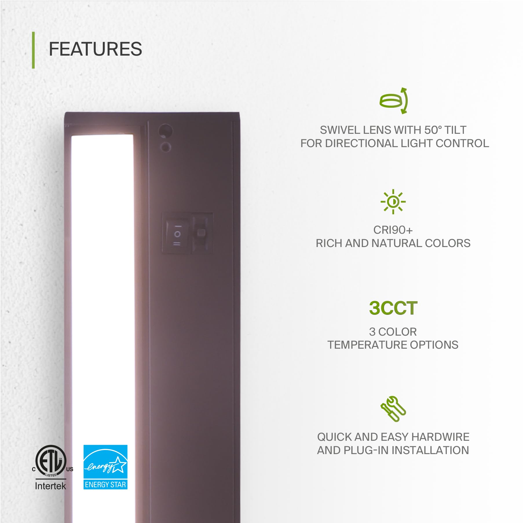 ASD 24in dimmable under-cabinet light with triac dimming