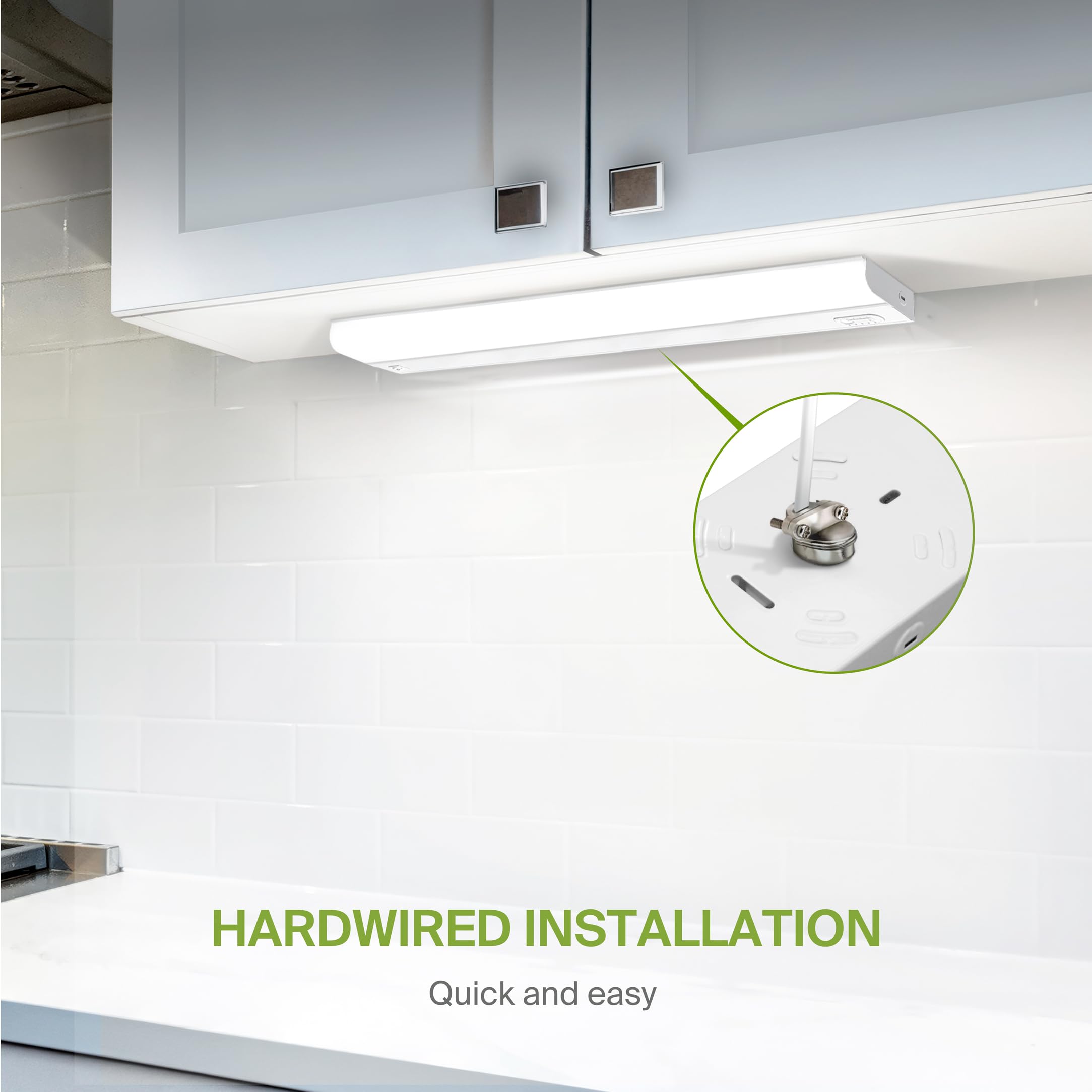 ASD hardwired under-cabinet light damp-location rated for indoor kitchens.