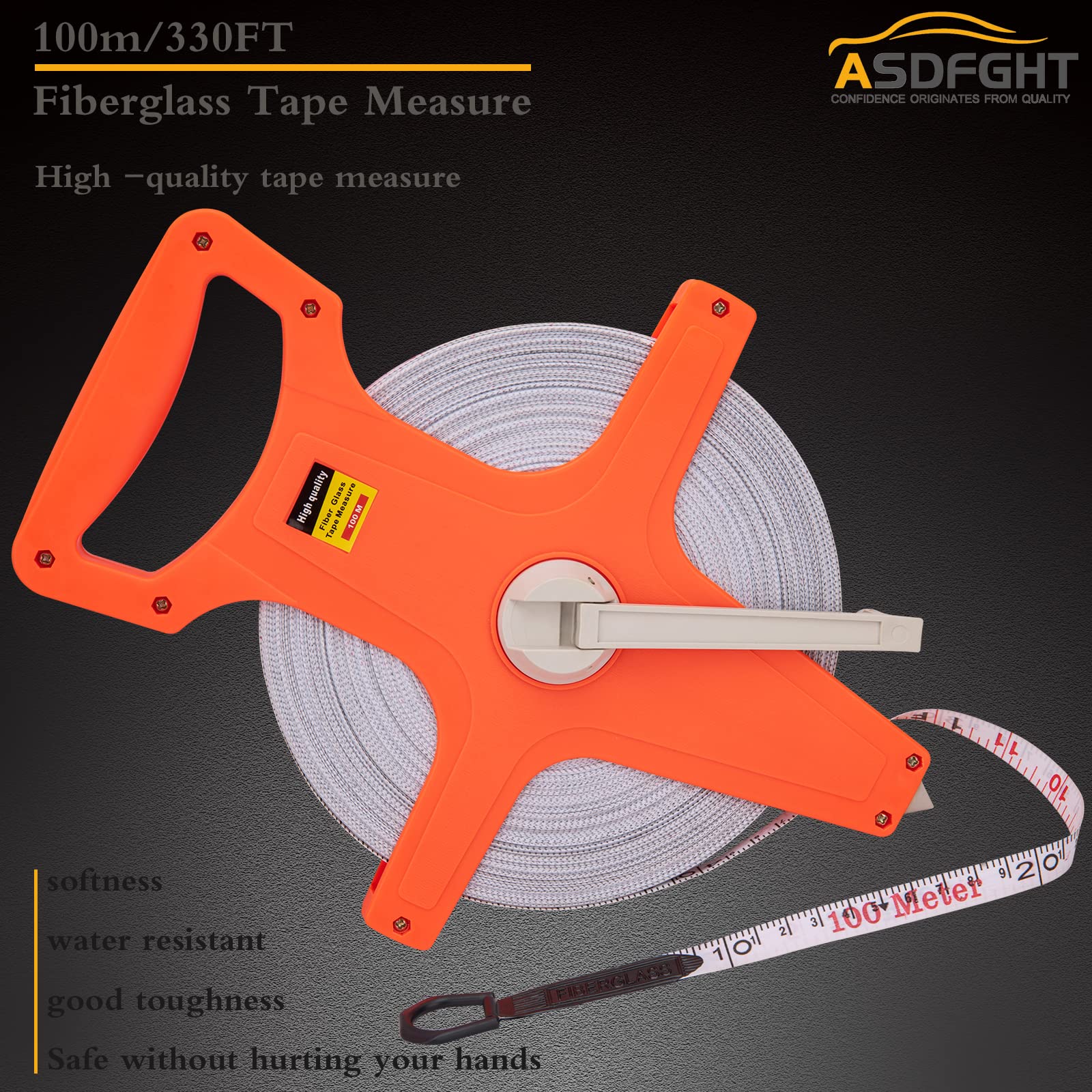 ASDFGHT durable vinyl fiberglass tape remains accurate in outdoor conditions.