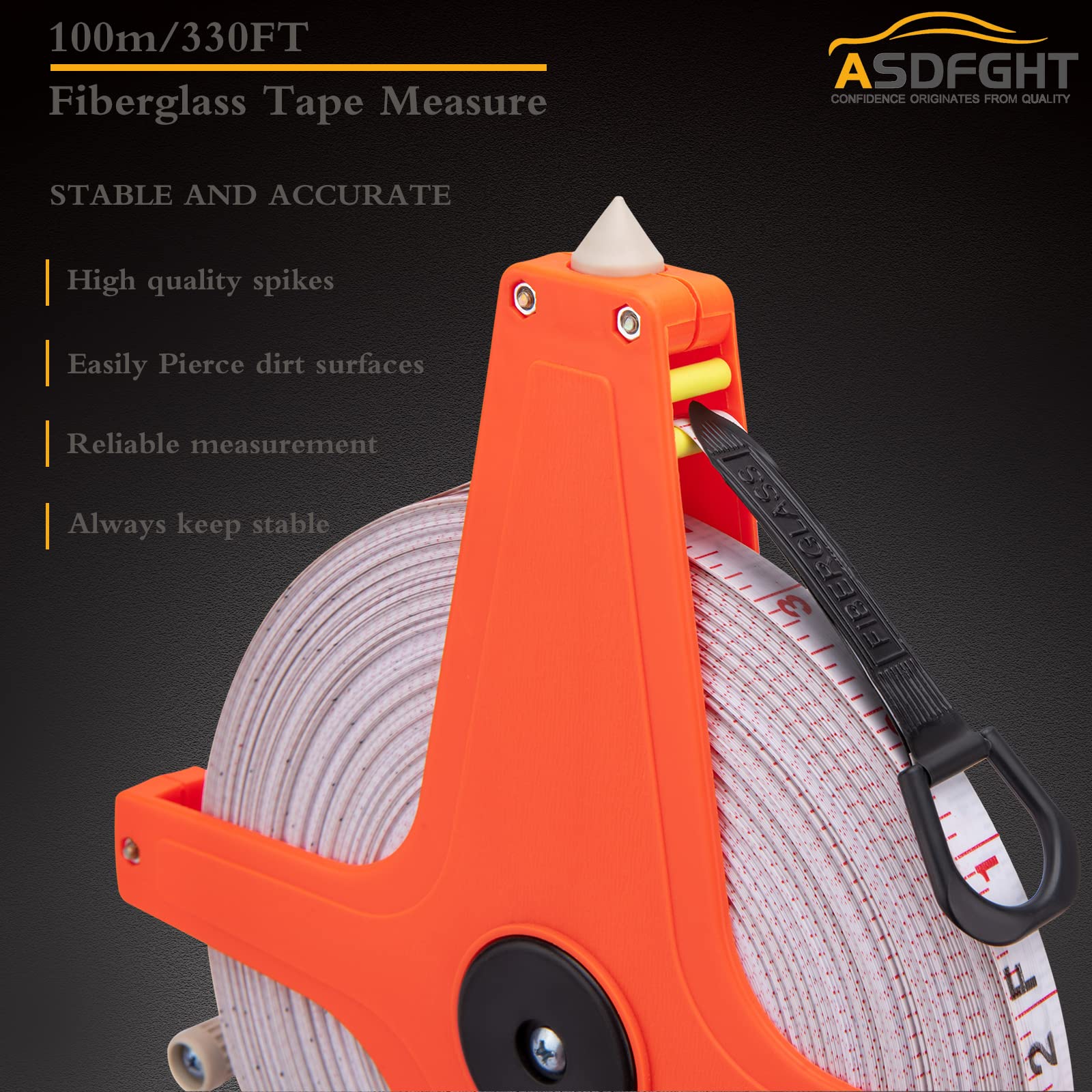 ASDFGHT ergonomic-handle-tape-measure provides comfortable use during extended measuring sessions.