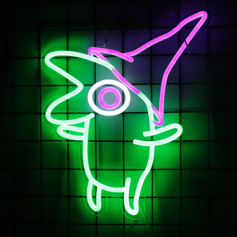 ASDGGBL neon sign with pre-drilled holes for easy wall mounting.