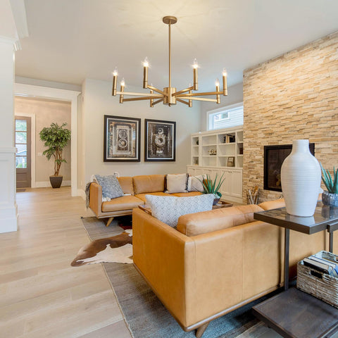 ASGYISA bedroom living room chandelier offers timeless gold finish