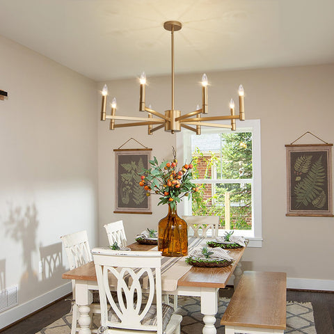 ASGYISA candle-style chandelier with Edison bulbs suits rustic bedroom décor