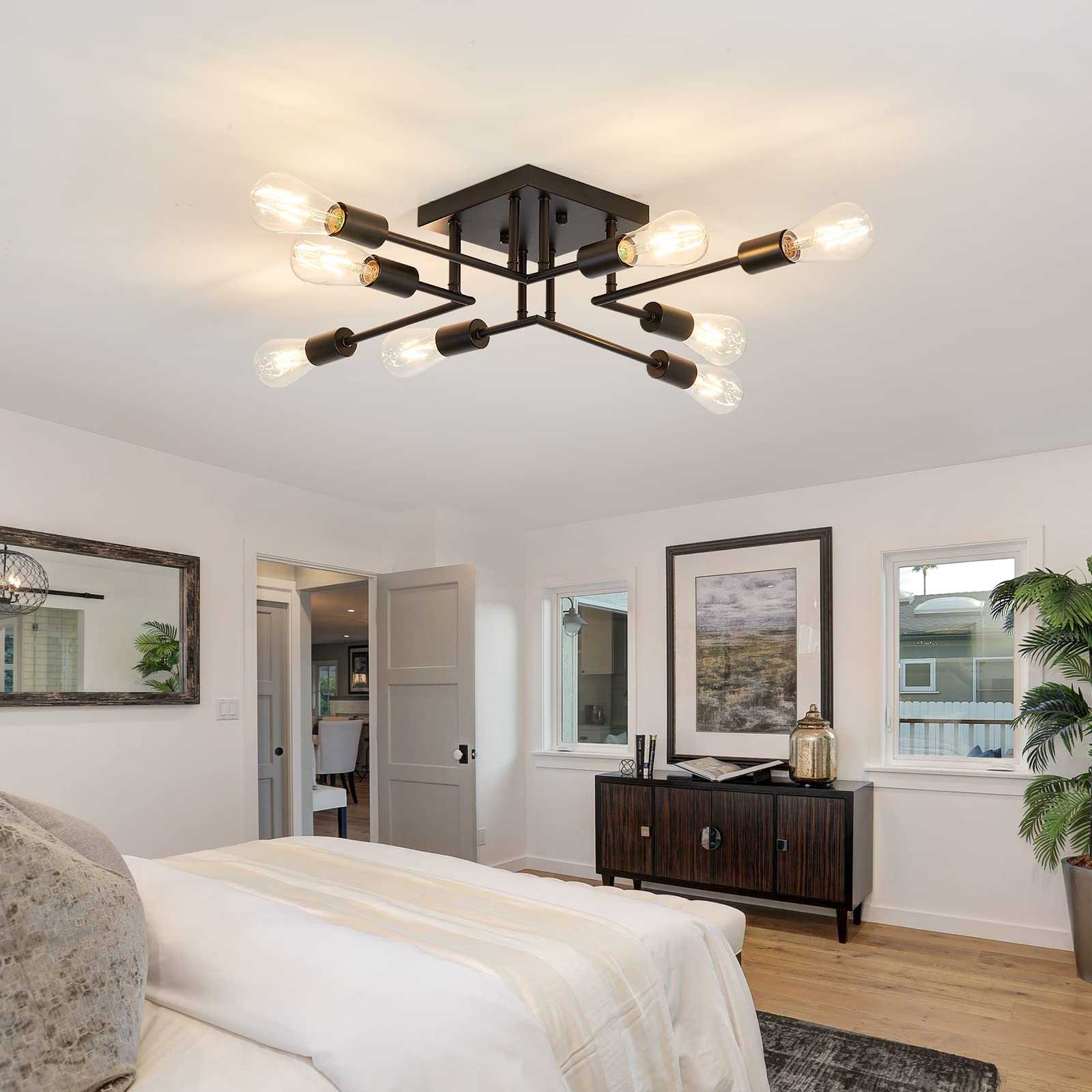 ASGYISA dining room ceiling fixture assembly view