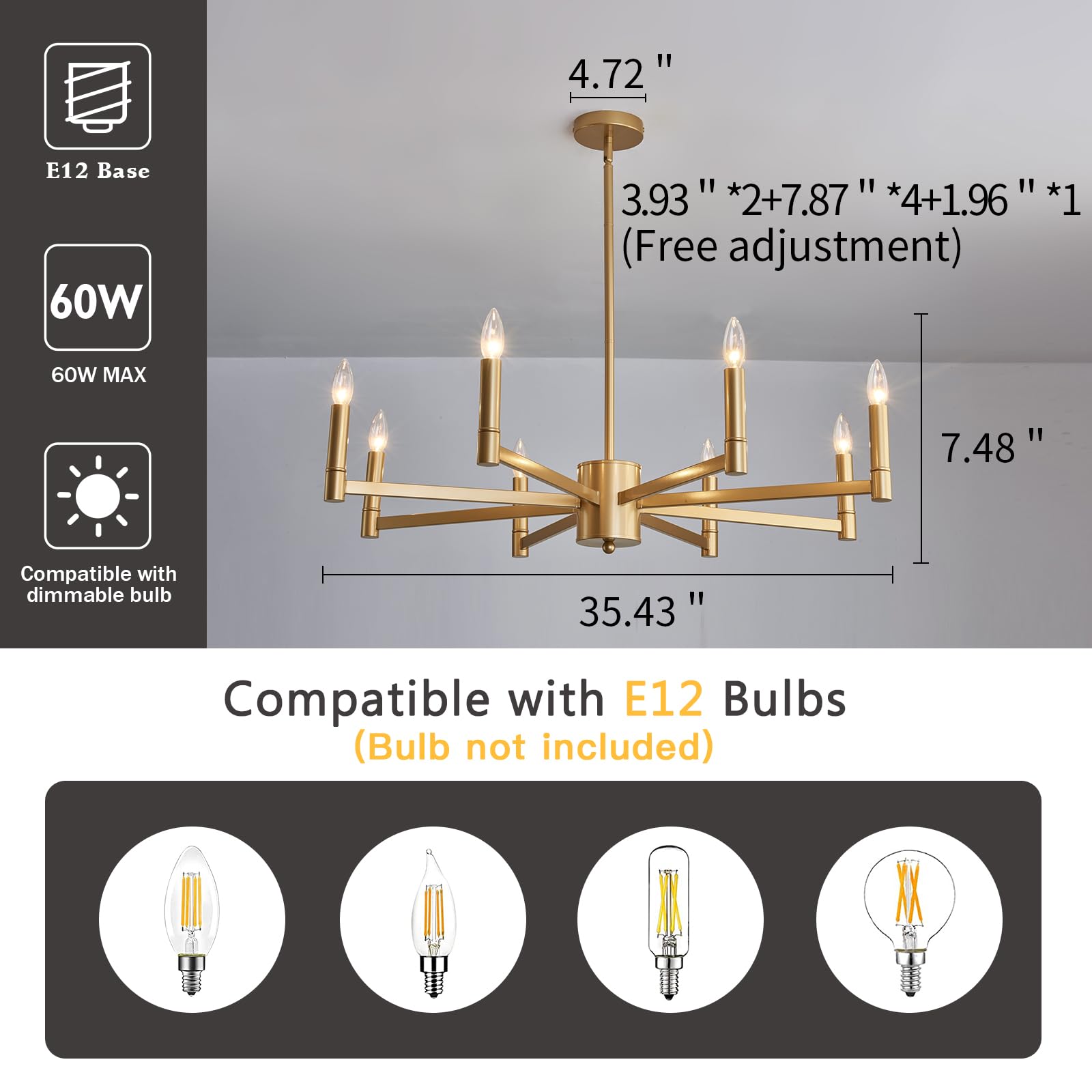 ASGYISA gold industrial ceiling light adds vintage charm to living spaces