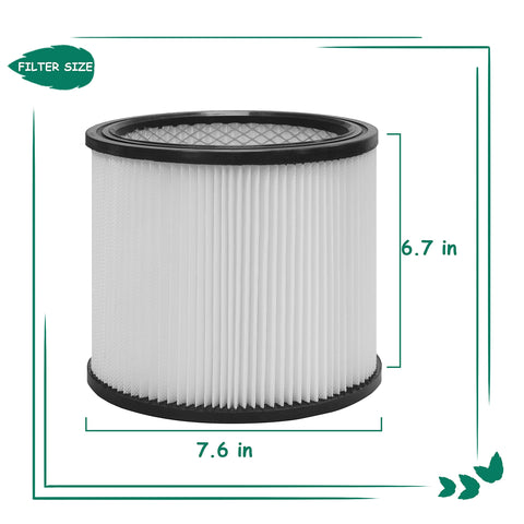 Designed for wet/dry vacuums to handle concrete dust and drywall debris.