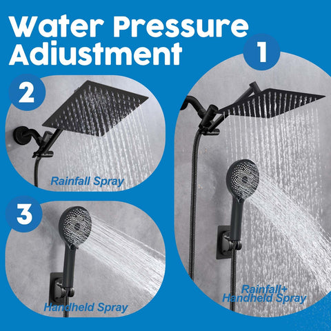 Ashwanth handheld spray mode shows versatile family bath use.