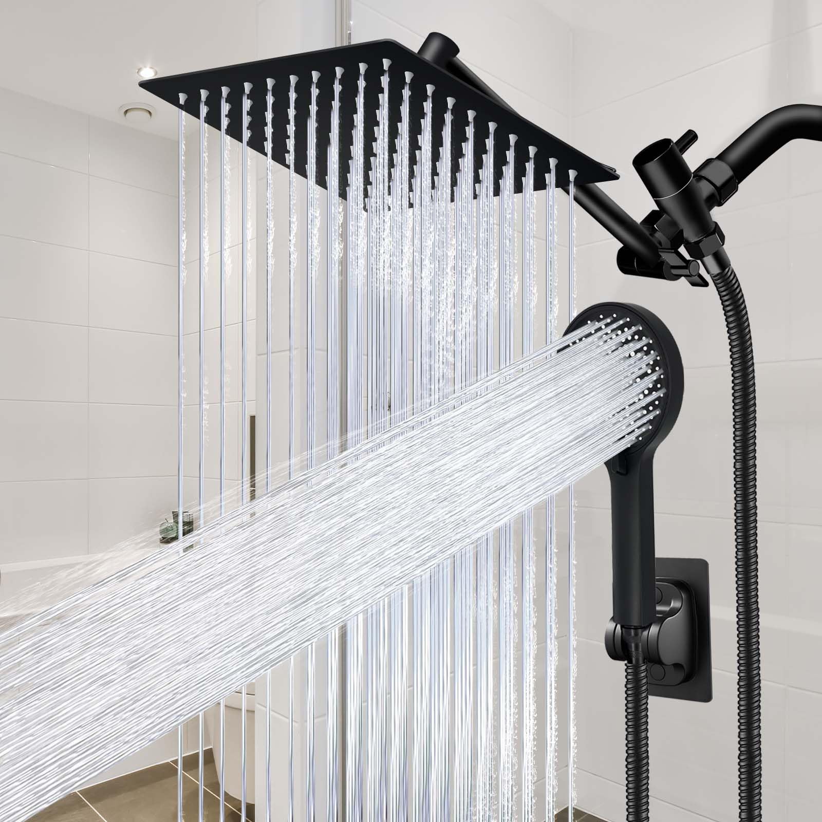 Ashwanth matte black finish adds contemporary bathroom style.