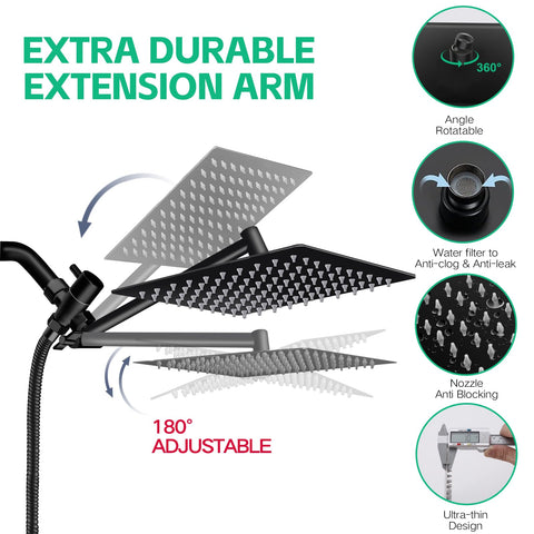 Ashwanth 11-inch extension arm offers adjustable height and angle.