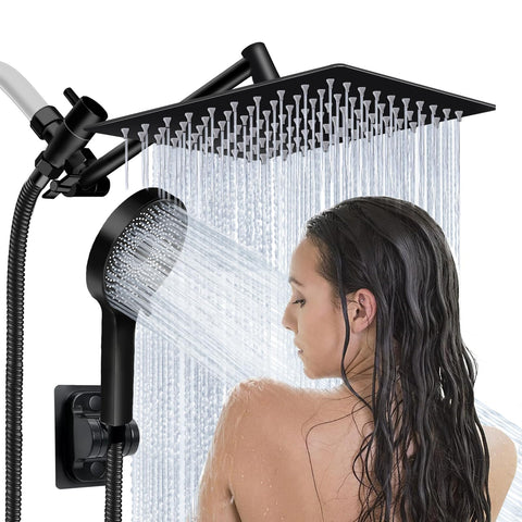 Ashwanth 8 inch square rain shower head delivers spa-like rainfall for a refreshing start.