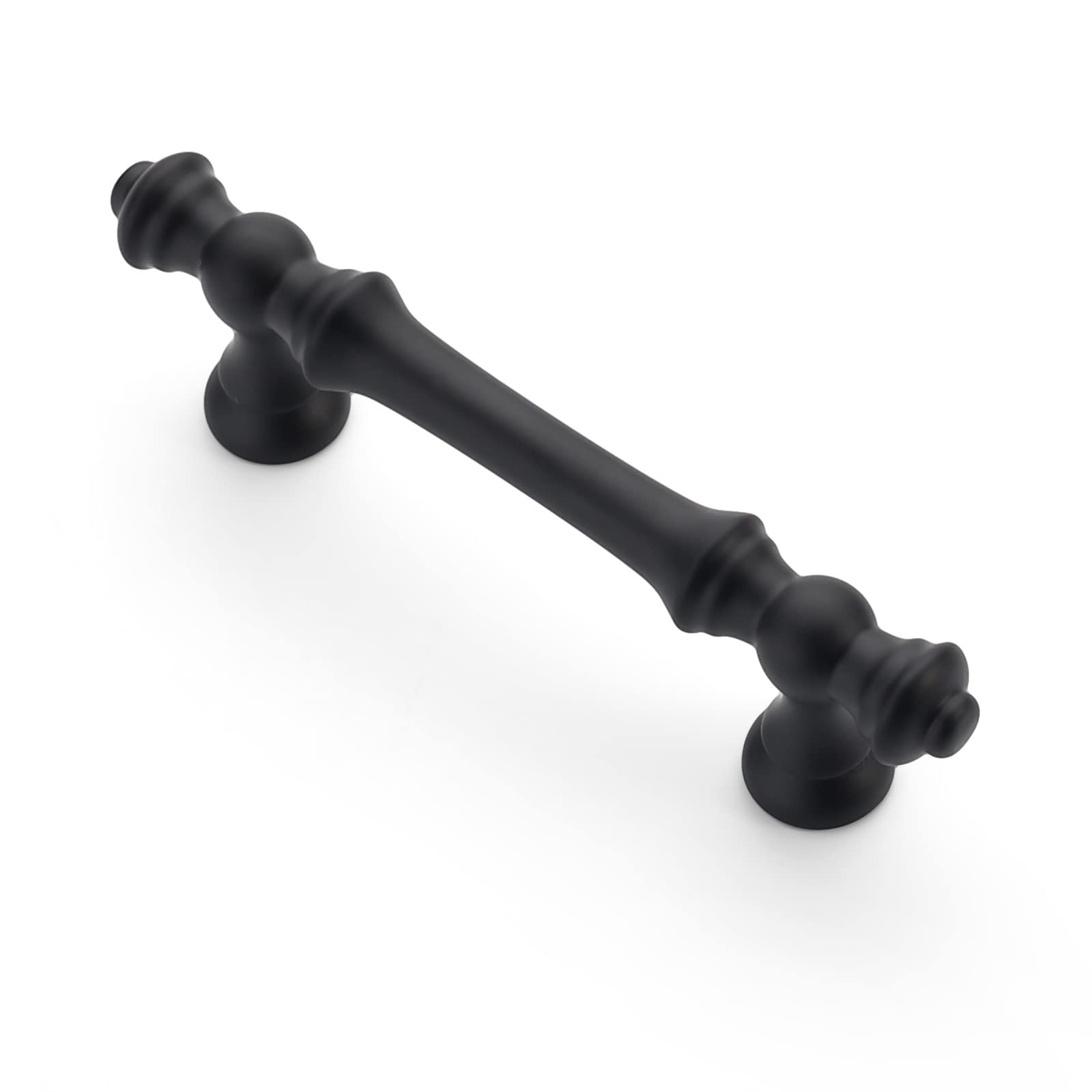 Asidrama 10-pack 3-inch matte black cabinet handles on display, upgrade your kitchen cabinets.