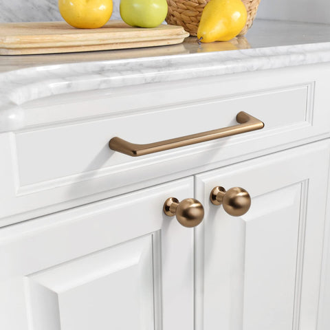 Asidrama cabinet pulls close-up shows champagne bronze finish and sturdy alloy.